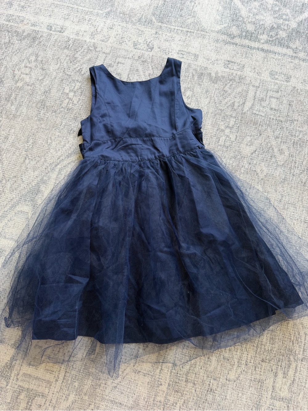 Classic Navy Tulle Dress for Girls - Sleeveless Party Dress